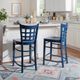 Linon Luna 2-Piece Navy Counter Stool-1