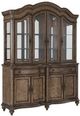 Mazin Furniture Heath Court Brown Oak Buffet & Hutch-1