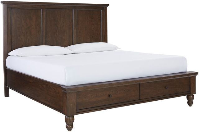 aspenhome® Cambridge Classic Cherry California King Panel Storage Bed-0