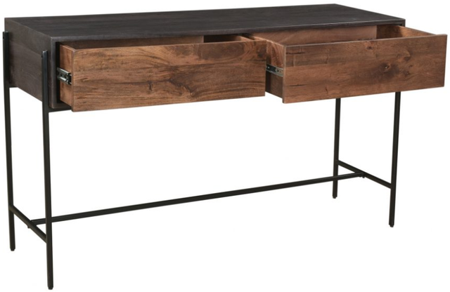 Moe's Home Collection Tobin Brown Console Table with  Iron Base-2
