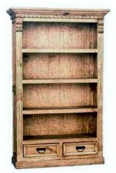 Million Dollar Rustic Arm Light Brown Bookcase-0