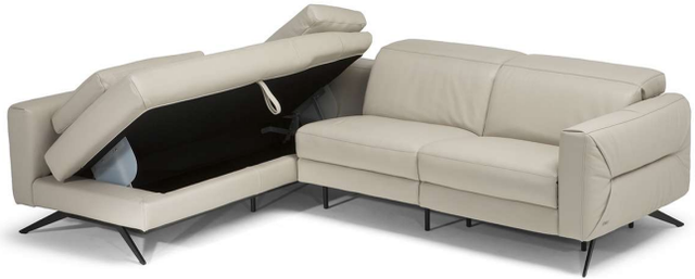 Natuzzi Editions Patto 2-Piece Power Reclining Left-Arm Facing Sectional and Chaise with Storage-1