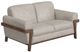 International Furniture Direct Loft Ivory/Brown Loveseat-0