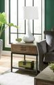 Hammary® Jefferson Beige Rectangular End Table with Dark Bronze Frame-1