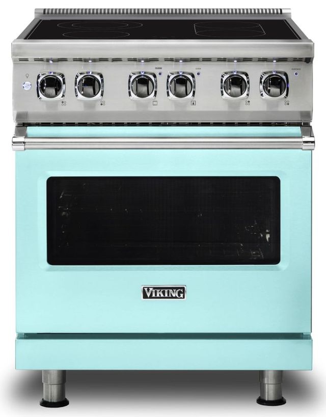 Viking® 5 Series 30" Bywater Blue Slide In Electric Range-0