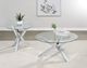 Coaster® Kenzie Tempered Glass Top End Table with Chrome Base-4