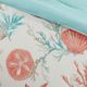 Olliix by Madison Park 7 Piece Coral Queen Pebble Beach Comforter Set-5