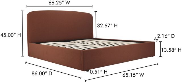 Moe's Home Collection Joan Rust King Storage Bed-2