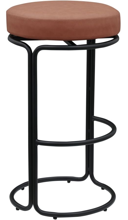 Meridian Furniture Madison Cognac Leather Bar Stool-0