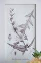 A & B Home 4-Piece Black/White Botanical Fake Pencil Art Set-5