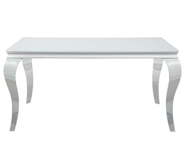 Coaster® Carone 5-Piece Black/White 61" Rectangular Dining Set-2
