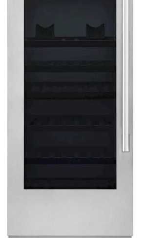 SKS 24" Stainless Steel Left Hinge Column Refrigerator Glass Door Panel Kit-1