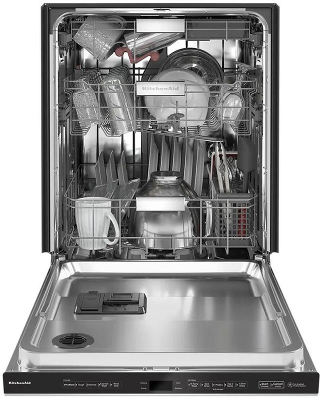 KitchenAid® 24" PrintShield™ Black Stainless Steel Built In Dishwasher-2