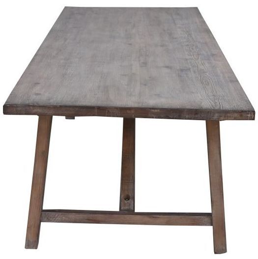 Nest Home Collections Two Harbors Antique Natural 118" Rectangular Dining Table-3