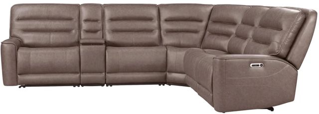 Parker House® Lawson 6-Piece Sydney Brunette Power Reclining L-Shape Sectional-4