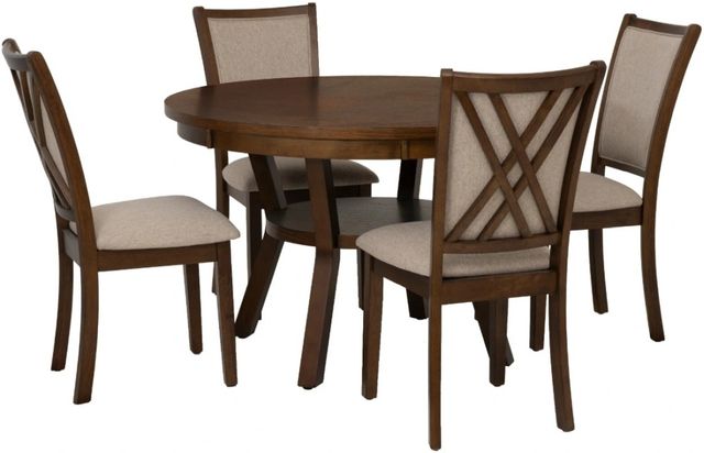 Powell® Cormac 5-Piece Brown Dining Set -0