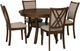 Powell® Cormac 5-Piece Brown Dining Set -0