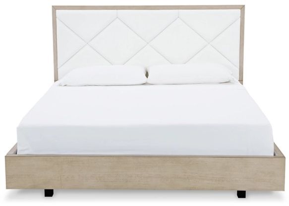Signature Design by Ashley® Wendora Bisque/White King Panel Bed-2