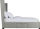 Elements International Magnolia Grey Queen Upholstered Storage Bed-1