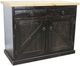 American Heartland Manufacturing Rustic Antique Black Kitchen Island-0