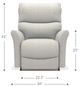 La-Z-Boy® Rowan Slate Leather Power Rocking Recliner-5