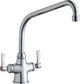 Elkay Chrome Single Hole Concealed Deck Faucet with 10" High Arc Spout and 2" Lever Handles-0
