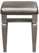 Homelegance® Tamsin Gray/Silver Metallic Vanity Stool-2