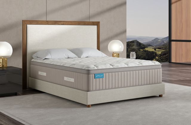 Sherwood® Bedding Spring Free™ Approachable 15" Latex Ultra Soft Euro Top Queen Mattress-2