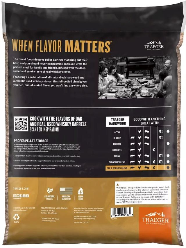 Traeger® Oak and Whiskey Wood Pellets Oshkosh Ace Hardware