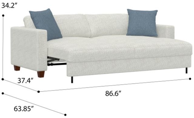 Emerald Home Bianca Snowdrift Pop Up Sleeper Sofa-3