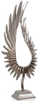 Stylecraft Feathered Metal Nickel Large Sculpture on Platform B-0