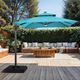 Furniture of America® Xico Red Aluminum/Fabric Outdoor Patio Umbrella and Base-1