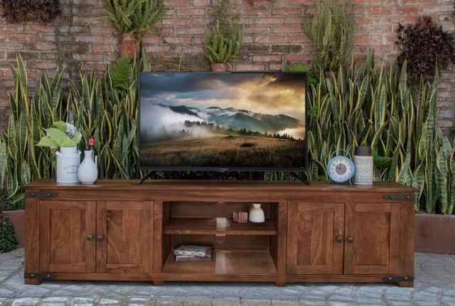 International Furniture Direct Parota Brown 93" TV Stand-1