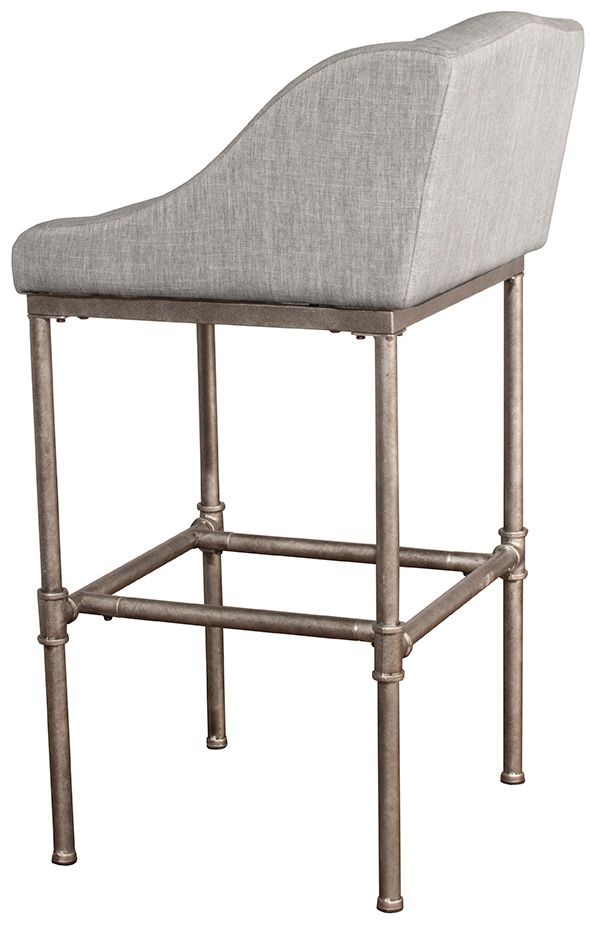 HH2 Home Dillon Textured Silver Stationary Counter Stool-1