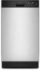 Whirlpool® 18" Stainless Steel Front Control Built-In Dishwasher with Half Load Cycle and Triple Spray Arms-0