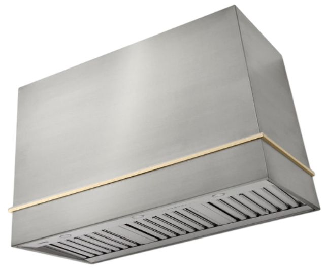 AGA Loge 48" Stainless Steel Wall Mounted Range Hood with Brushed Nickel Trim-0