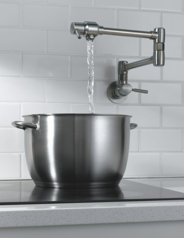 Brizo Brizo European Brilliance® Stainless Wall Mount Pot Filler Faucet-2
