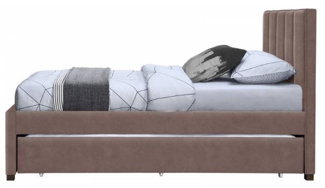 Meridian Furniture Hudson Brown Twin Upholstered Trundle Bed-2