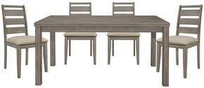 Mazin Furniture Bainbridge 5 Piece Gray Dining Set