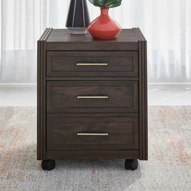 Liberty Furniture Modern Edge Caffe Castered Filing Cabinet-1