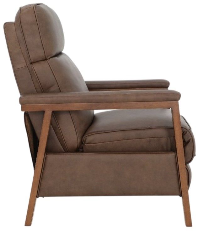 BarcaLounger® Ashland Oasis Walnut Leather Manual Recliner-4