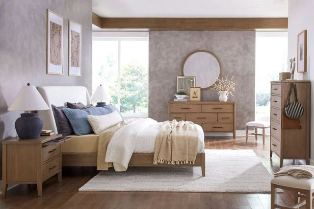 aspenhome® Olivia Sunkissed Beige Queen Upholstered Panel Bed-2