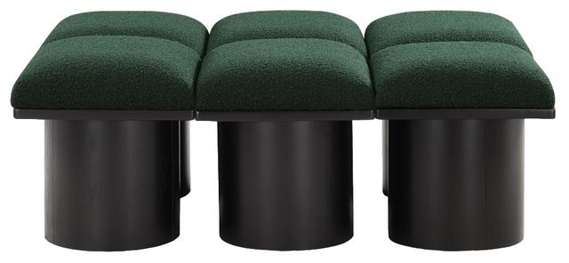 Meridian Furniture Pavilion 6-Piece Green/Black 47" Modular Bench Set-1