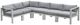 Intercon Nash 6-Piece Buff Aluminum/Fabric Outdoor Sectional Set-2