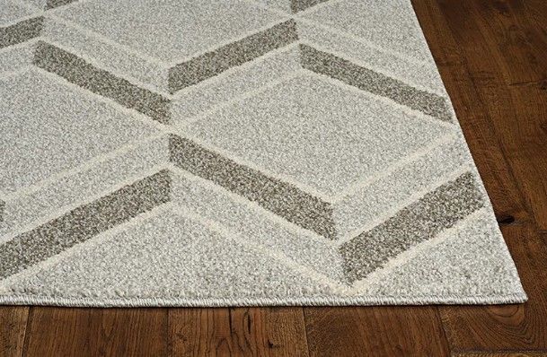 KAS Rugs Lucia Gray Herringbone 5'x8' Area Rug-1