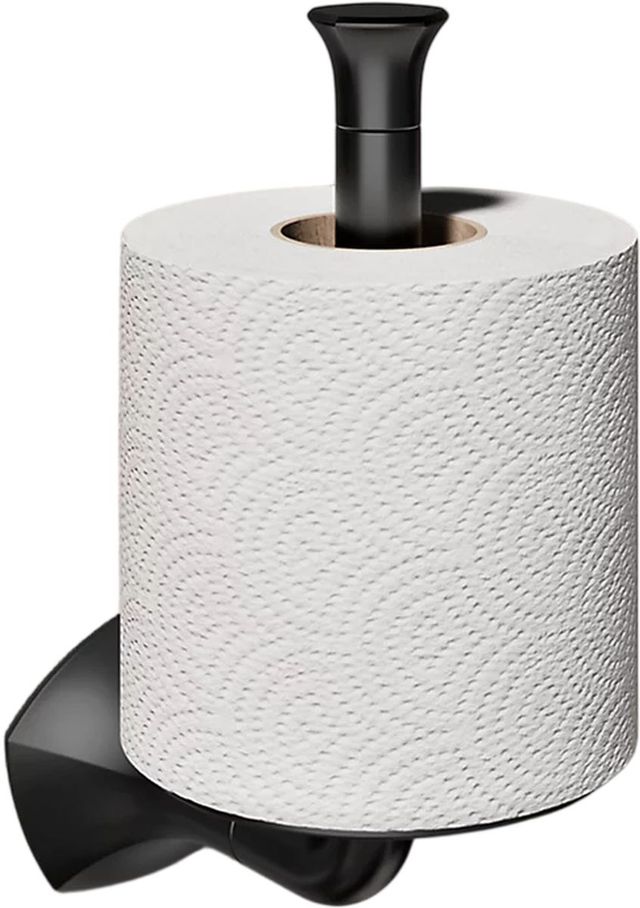 KOHLER® Occasion® Matte Black Toilet Paper Holder-1