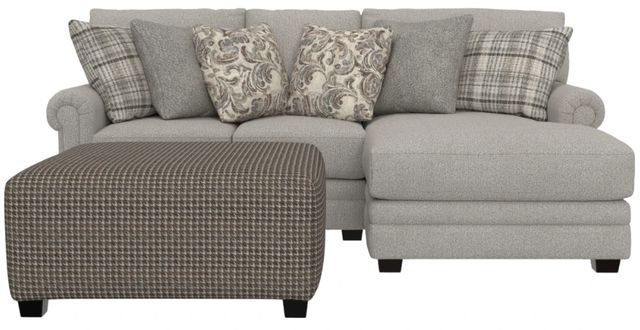 Jackson Furniture Livingston 3-Piece Linen Right Arm Facing Sectional with Ottoman-1