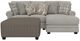 Jackson Furniture Livingston 3-Piece Linen Right Arm Facing Sectional with Ottoman-1