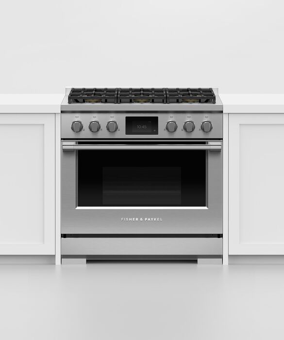 Fisher & Paykel Series 9 36" Stainless Steel Pro Style Dual Fuel Range-3