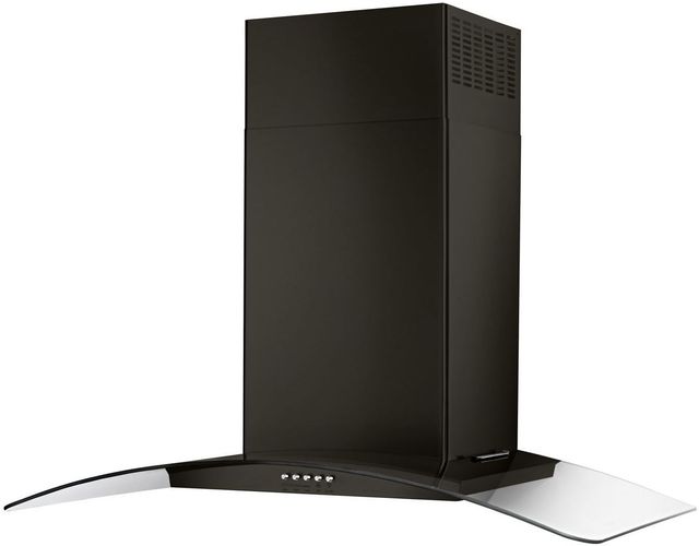 Maytag® 30" Black Stainless Concave Glass Wall Mount Range Hood-2
